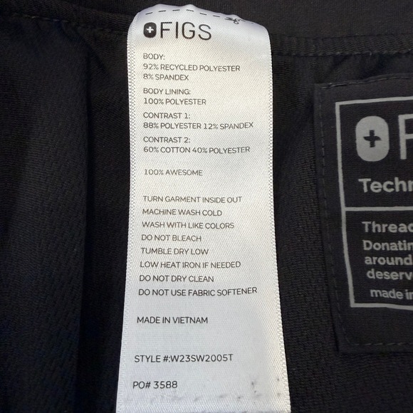 FIGS Black FREEx Lined Zamora High Waisted XL Tall Jogger Scrub Pants Bottoms - Picture 9 of 13